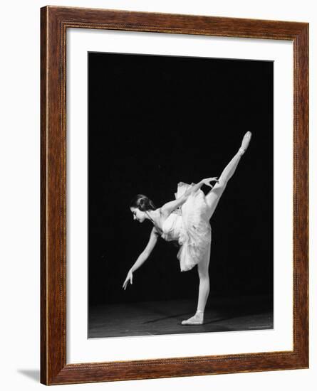 Ballerina Alicia Alonso in Arabesque Position-Gjon Mili-Framed Premium Photographic Print