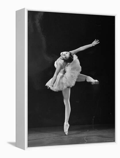 Ballerina Alicia Alonso in Attitude Renversee Position-Gjon Mili-Framed Premier Image Canvas