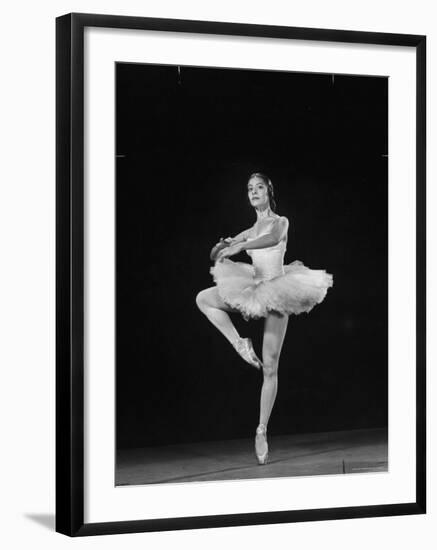 Ballerina Alicia Alonso in Pirouette Position-Gjon Mili-Framed Premium Photographic Print