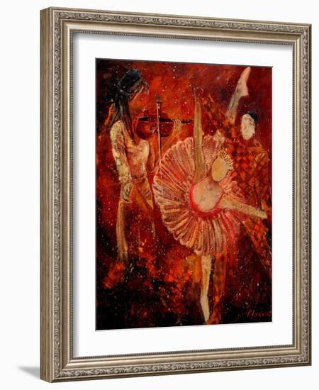 Ballerina And Arlequino-Pol Ledent-Framed Art Print