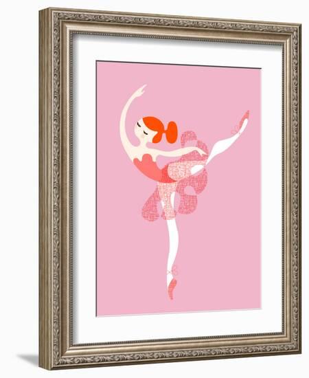 Ballerina Arabesque-The Paper Nut-Framed Art Print