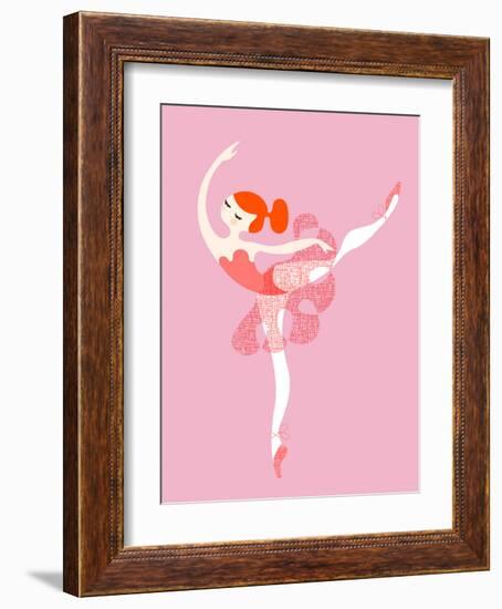 Ballerina Arabesque-The Paper Nut-Framed Art Print