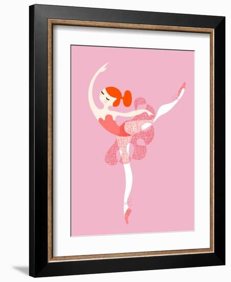 Ballerina Arabesque-The Paper Nut-Framed Art Print