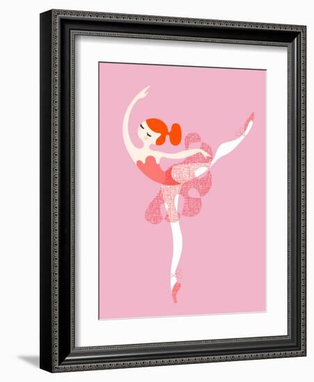 Ballerina Arabesque-The Paper Nut-Framed Art Print