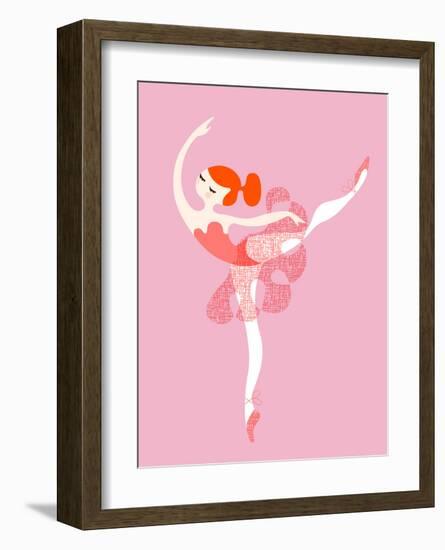 Ballerina Arabesque-The Paper Nut-Framed Art Print