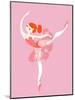 Ballerina Arabesque-The Paper Nut-Mounted Art Print