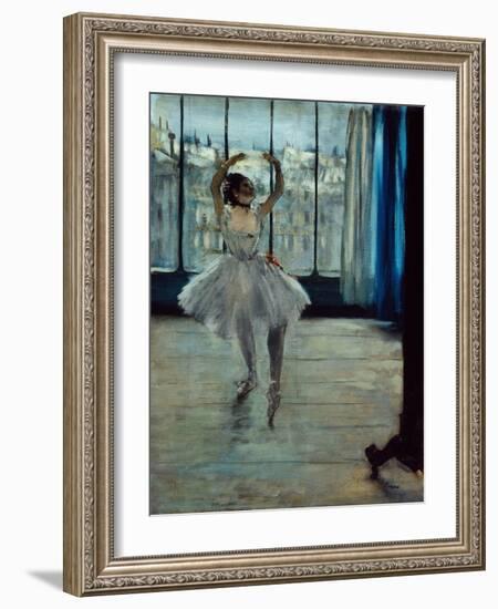 Ballerina at the Photographer's, c. 1877-78-Edgar Degas-Framed Giclee Print