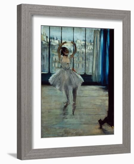 Ballerina at the Photographer's, c. 1877-78-Edgar Degas-Framed Giclee Print