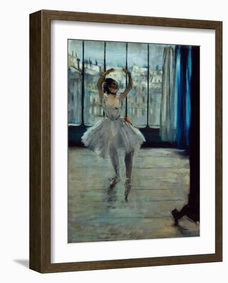 Ballerina at the Photographer's, c. 1877-78-Edgar Degas-Framed Giclee Print