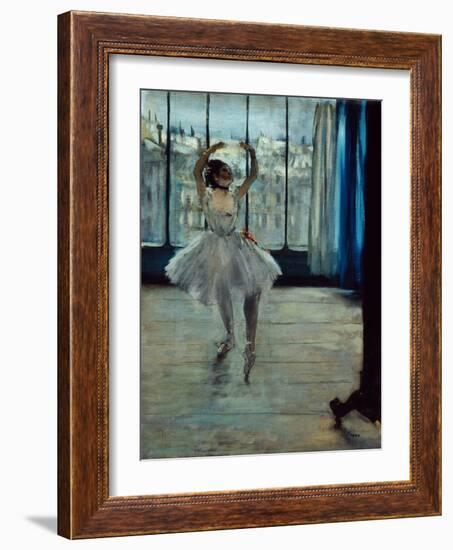 Ballerina at the Photographer's, c. 1877-78-Edgar Degas-Framed Giclee Print