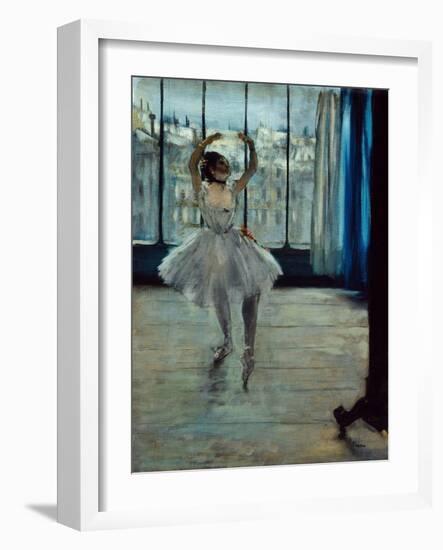 Ballerina at the Photographer's, c. 1877-78-Edgar Degas-Framed Giclee Print