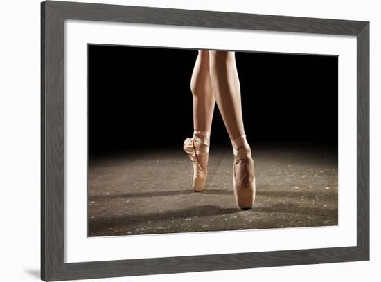 Ballerina Balancing En Pointe-null-Framed Premium Giclee Print