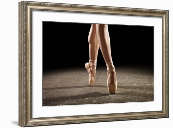 Ballerina Balancing En Pointe-null-Framed Premium Giclee Print