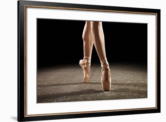 Ballerina Balancing En Pointe-null-Framed Premium Giclee Print