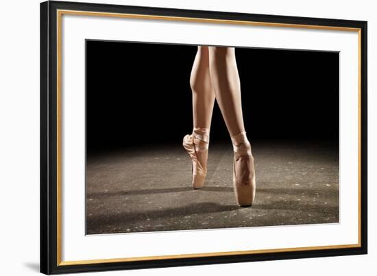 Ballerina Balancing En Pointe-null-Framed Premium Giclee Print