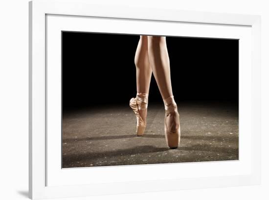 Ballerina Balancing En Pointe-null-Framed Premium Giclee Print