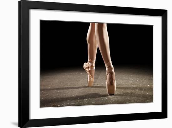 Ballerina Balancing En Pointe-null-Framed Premium Giclee Print