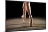 Ballerina Balancing En Pointe-null-Mounted Art Print