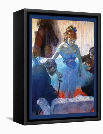 Ballerina Changing-Edgar Degas-Framed Stretched Canvas