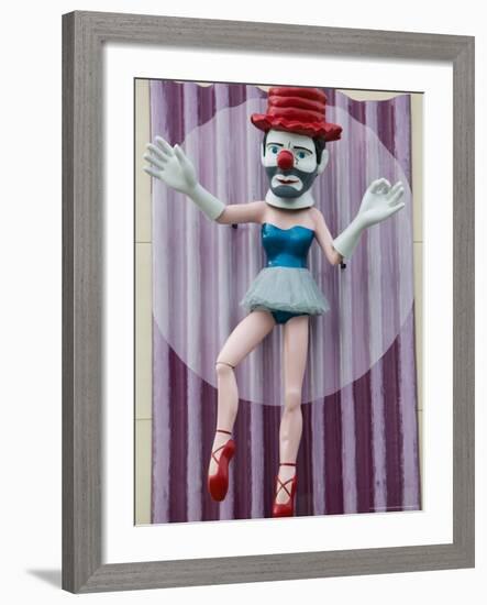Ballerina Clown, Venice, Los Angeles, California, USA-Walter Bibikow-Framed Photographic Print
