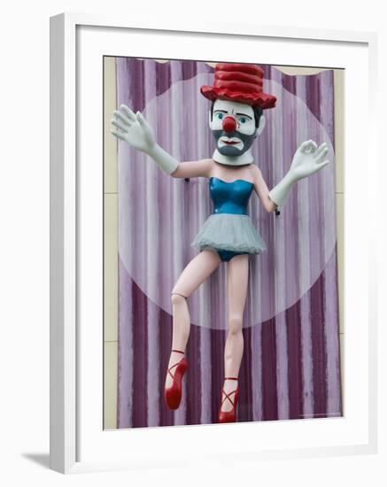 Ballerina Clown, Venice, Los Angeles, California, USA-Walter Bibikow-Framed Photographic Print