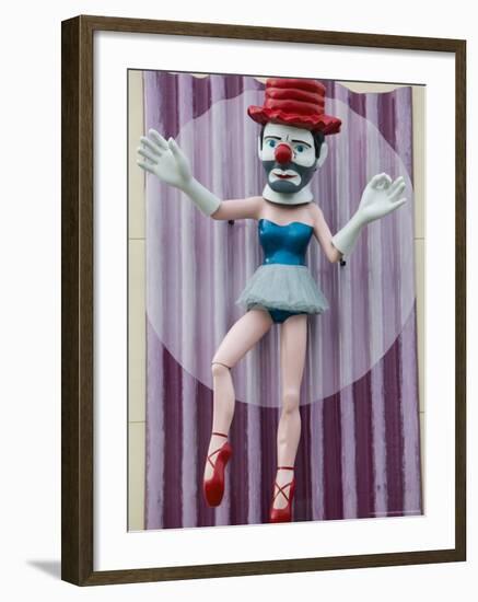 Ballerina Clown, Venice, Los Angeles, California, USA-Walter Bibikow-Framed Photographic Print