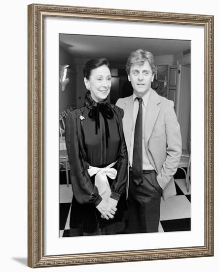 Ballerina Dame Margot Fonteyn with Dancer Choreographer Mikhail Baryshnikov-null-Framed Premium Photographic Print