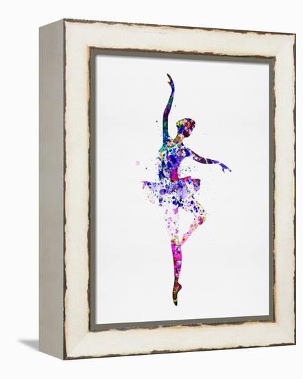 Ballerina Dancing Watercolor 2-Irina March-Framed Stretched Canvas