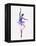 Ballerina Dancing Watercolor 2-Irina March-Framed Stretched Canvas