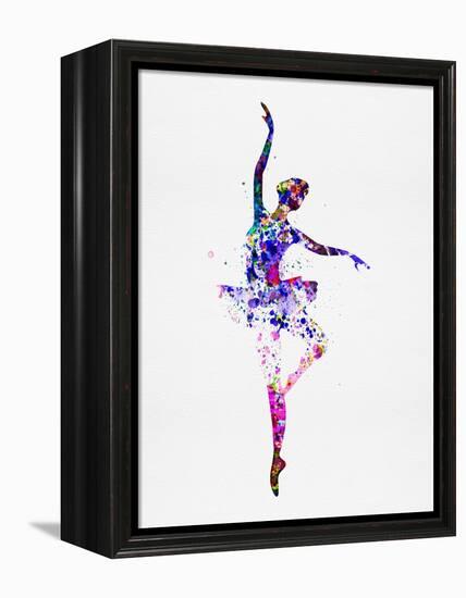 Ballerina Dancing Watercolor 2-Irina March-Framed Stretched Canvas