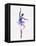 Ballerina Dancing Watercolor 2-Irina March-Framed Stretched Canvas