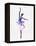 Ballerina Dancing Watercolor 2-Irina March-Framed Stretched Canvas