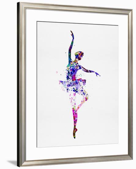 Ballerina Dancing Watercolor 2-Irina March-Framed Art Print