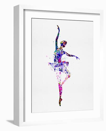 Ballerina Dancing Watercolor 2-Irina March-Framed Art Print