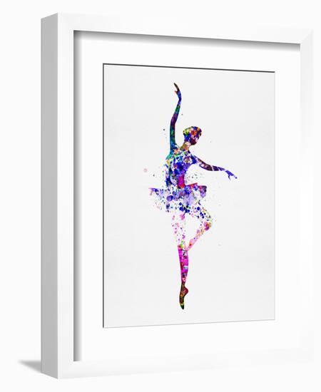 Ballerina Dancing Watercolor 2-Irina March-Framed Premium Giclee Print