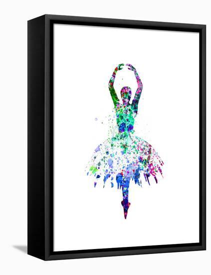 Ballerina Dancing Watercolor 4-Irina March-Framed Stretched Canvas