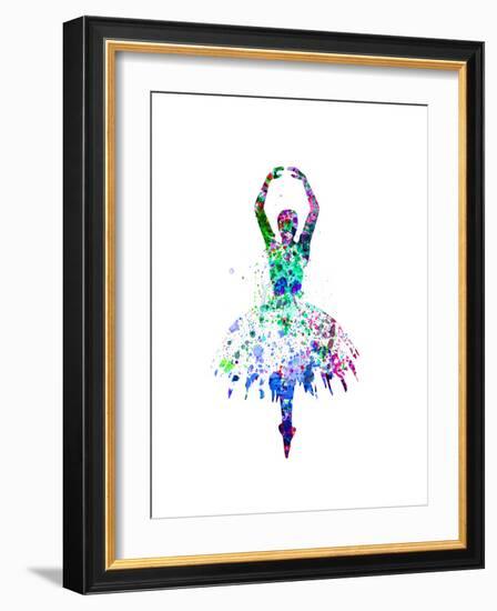 Ballerina Dancing Watercolor 4-Irina March-Framed Premium Giclee Print