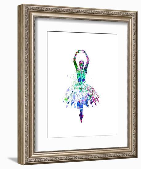 Ballerina Dancing Watercolor 4-Irina March-Framed Art Print