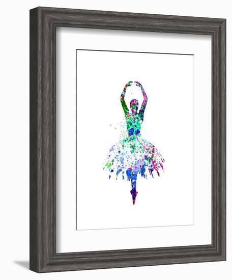 Ballerina Dancing Watercolor 4-Irina March-Framed Art Print