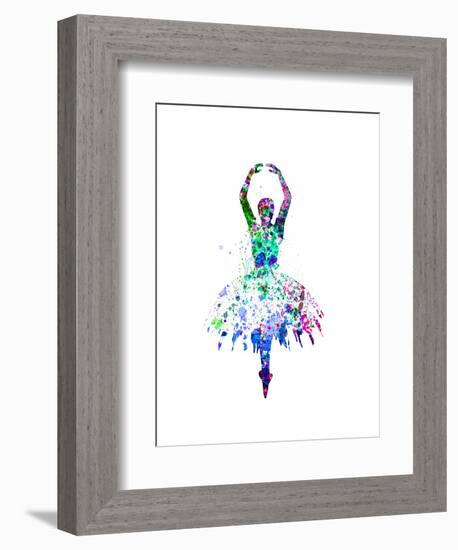 Ballerina Dancing Watercolor 4-Irina March-Framed Art Print