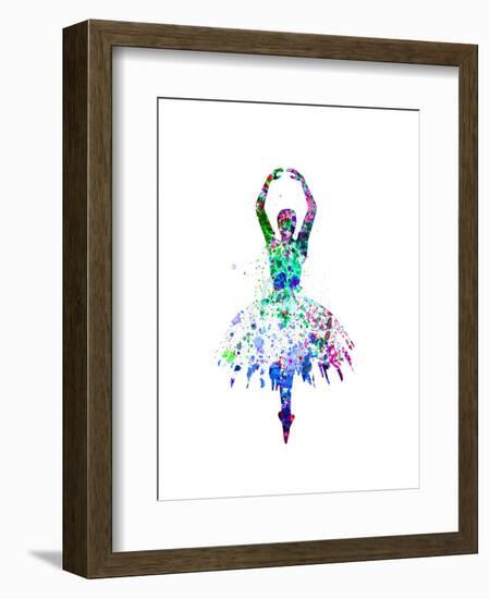 Ballerina Dancing Watercolor 4-Irina March-Framed Art Print