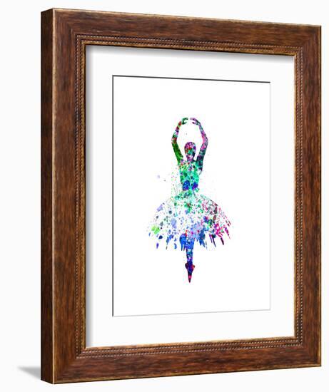 Ballerina Dancing Watercolor 4-Irina March-Framed Art Print