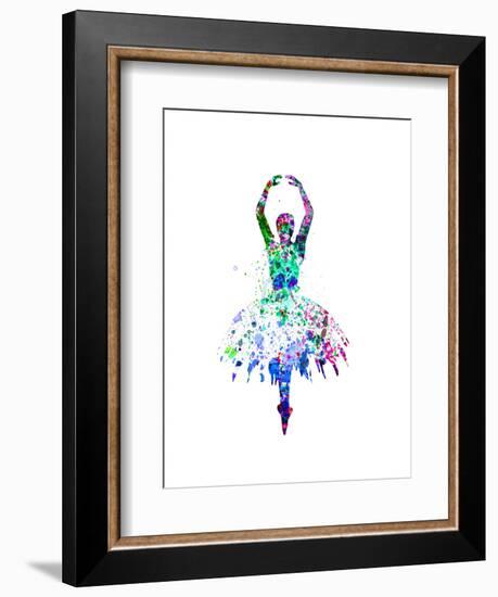 Ballerina Dancing Watercolor 4-Irina March-Framed Art Print