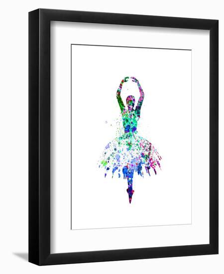 Ballerina Dancing Watercolor 4-Irina March-Framed Art Print