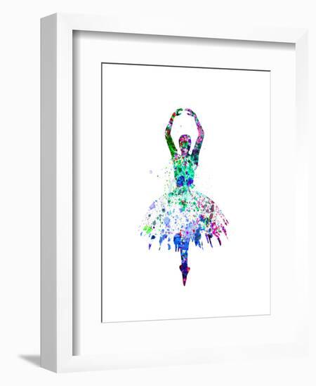 Ballerina Dancing Watercolor 4-Irina March-Framed Art Print