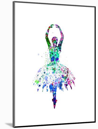 Ballerina Dancing Watercolor 4-Irina March-Mounted Art Print