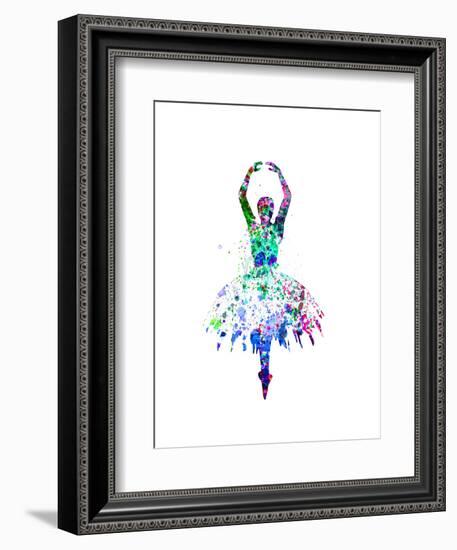 Ballerina Dancing Watercolor 4-Irina March-Framed Art Print