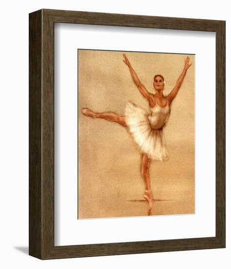 Ballerina II-Caroline Gold-Framed Art Print