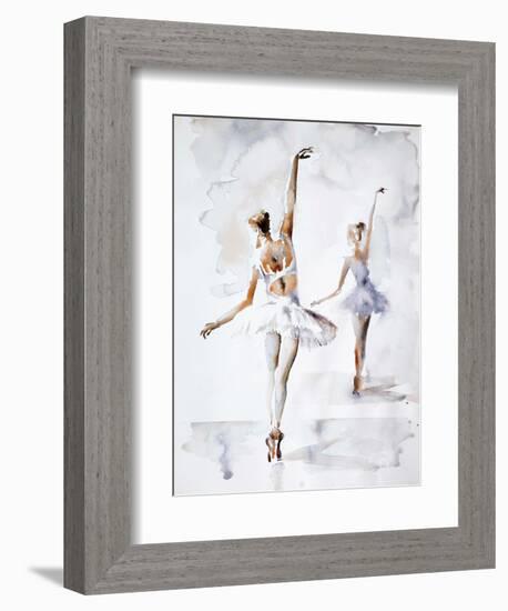Ballerina In Blue-Aimee Del Valle-Framed Premium Giclee Print