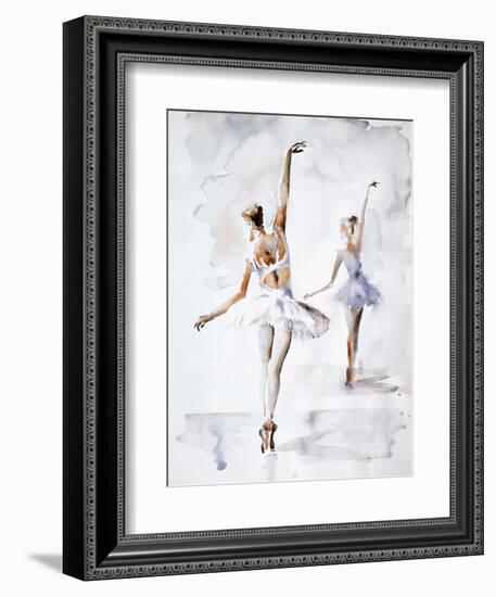 Ballerina In Blue-Aimee Del Valle-Framed Premium Giclee Print